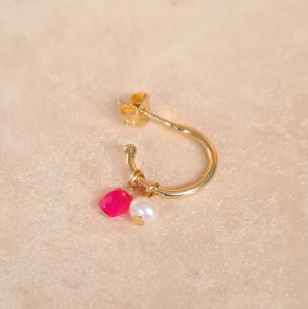 Eline earring onyx pink